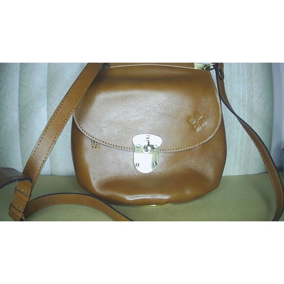 Patricia Nash Leather Veneto Crossbody Bag - Tan Brown 10x2x9 - Picture 1 of 7